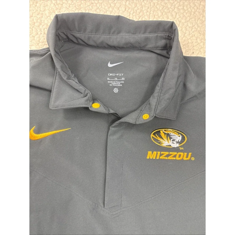 Nike Dri-Fit On-Field Polo Men's XL Missouri Tigers Black Lightweight‎ NWOT EUC
